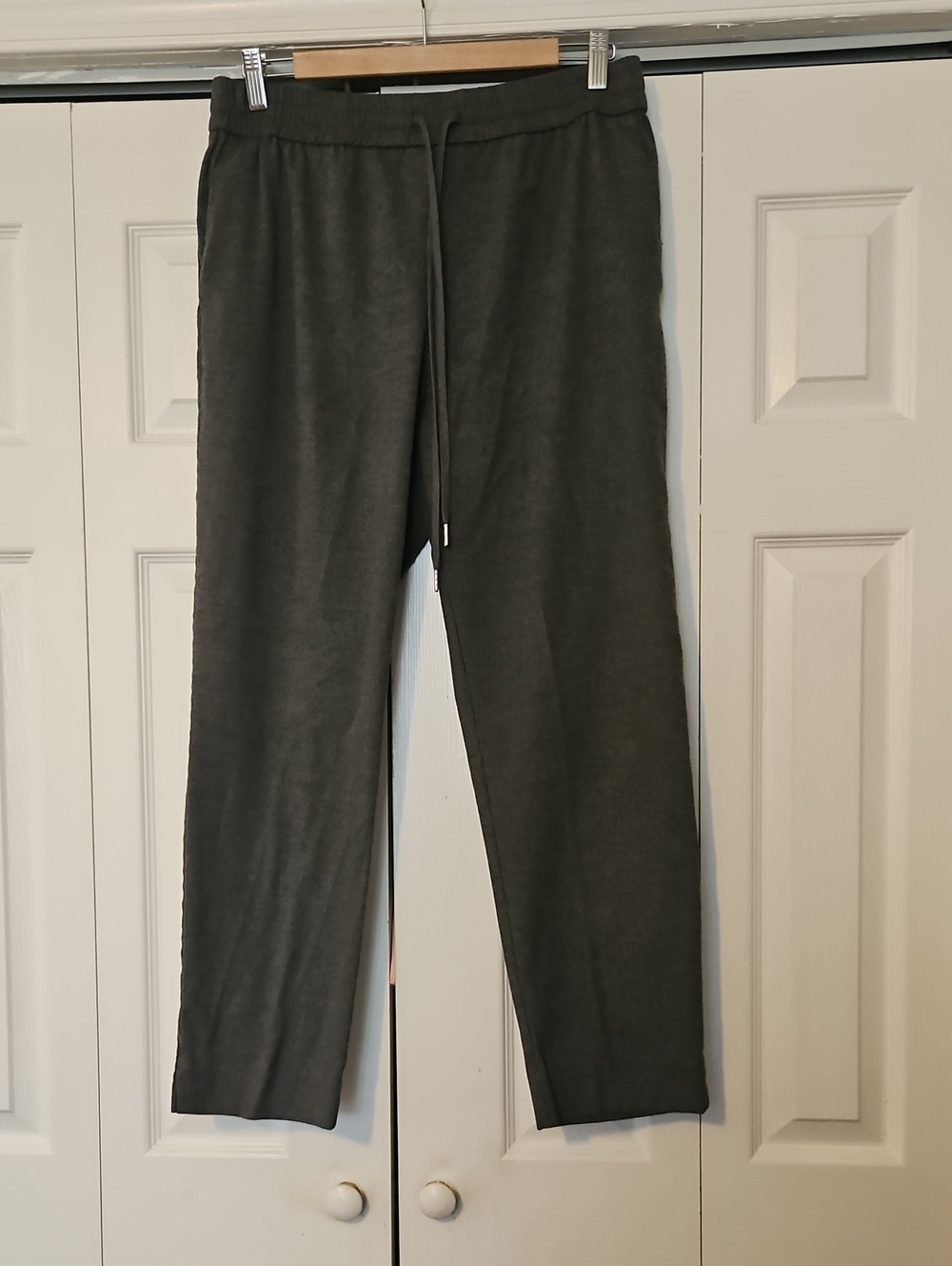 H&M Women's Elastic Waist Drawstring Pants - Dark Gray